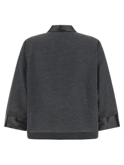 Peserico Gray Lyocell Blouse