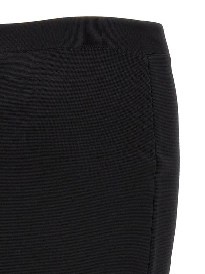Elisabetta Franchi Black Viscose Midi Skirt
