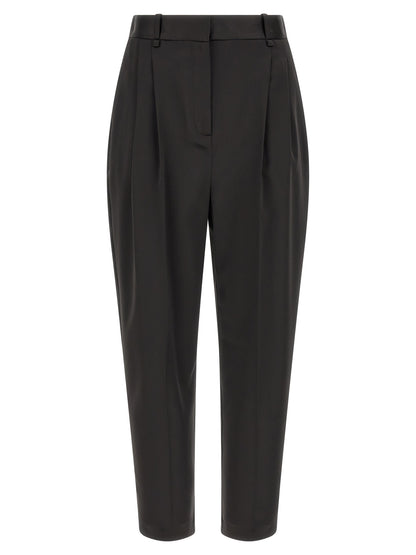 Elisabetta Franchi Black Polyester Cropped Pants