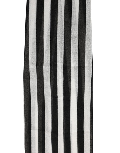 Dolce & Gabbana Women's Nylon Pantyhose - Black White Striped