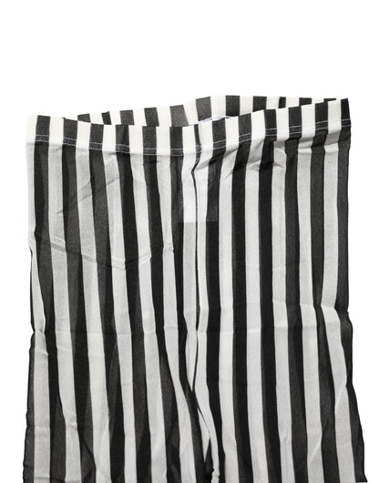 Dolce & Gabbana Women's Nylon Pantyhose - Black White Striped