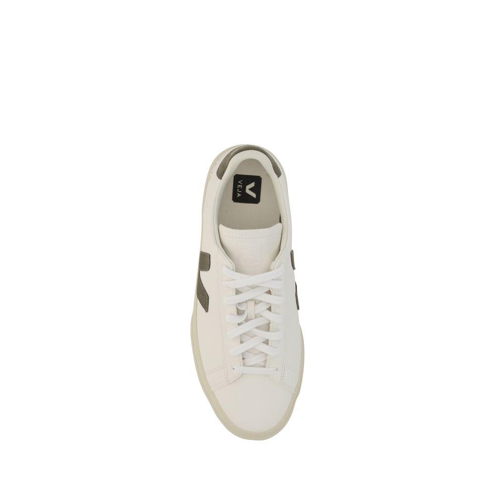 Veja White Calf Leather Bos Taurus Low Top Sneakers