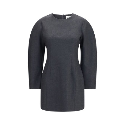 P.A.R.O.S.H. Gray Wool Oves Aries Casual Dress
