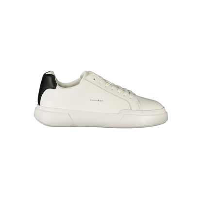 Athletic Sneakers by Calvin Klein for men in polyester polyurethane leather black, white & print presents a sleek silhouette, perfectly capturing the athletic style essence of Men's Athletic Polyester Polyurethane Leather Sneakers with its sleek design and premium finish.