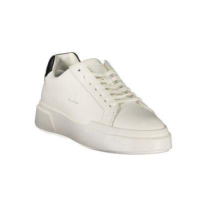 Athletic Sneakers by Calvin Klein for men in polyester polyurethane leather black, white & print showcases an impeccable silhouette, defined by an impeccable athletic style design that perfectly captures the essence of the Men's Athletic Polyester Polyurethane Leather Sneakers.