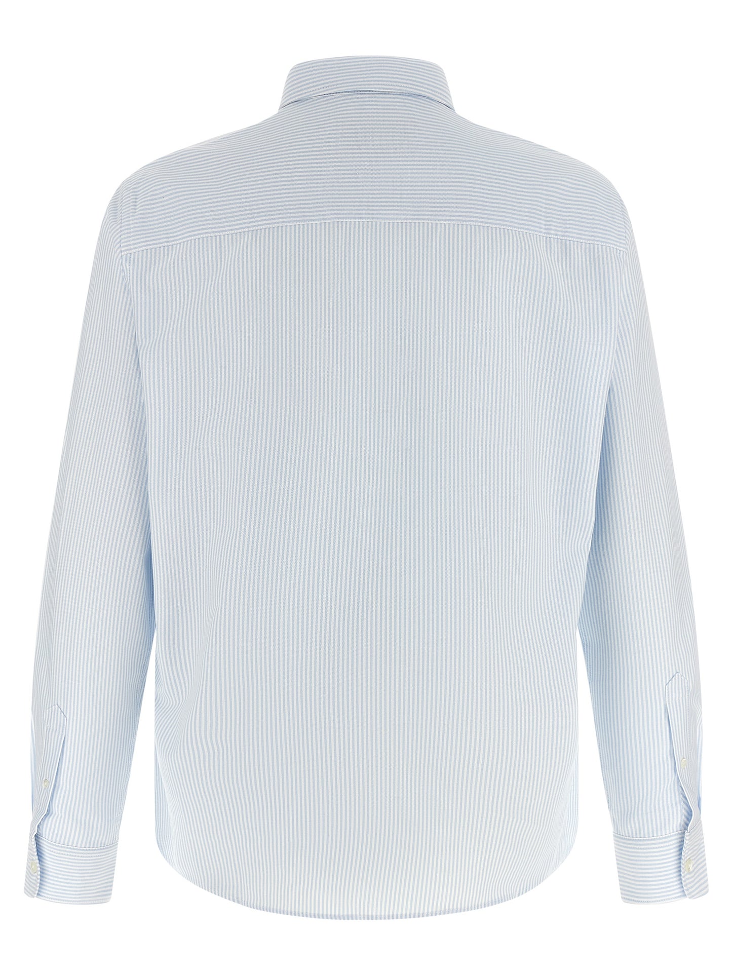 Blouse by Ami Paris for men in cotton felt light-blue & striped showcases a sublime silhouette, artfully detailed with a sublime and for a sophisticated, sublime finish.
