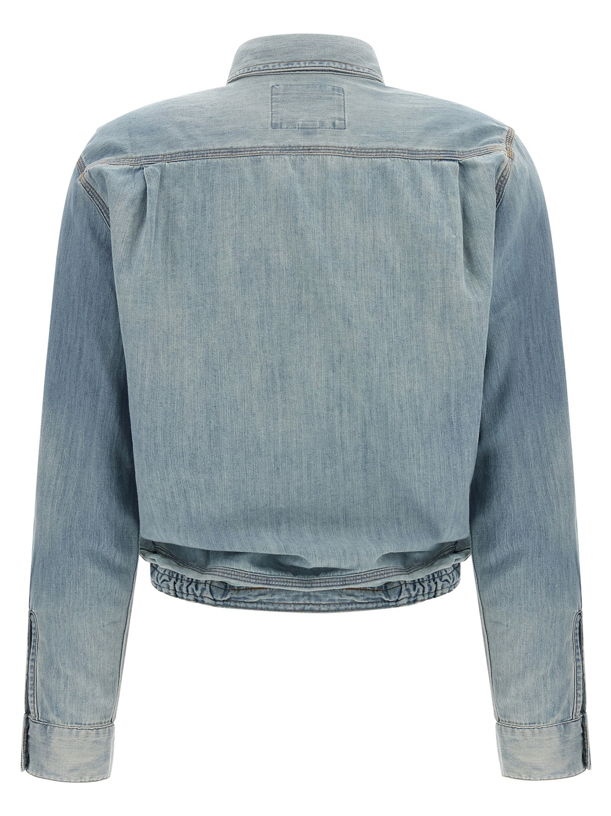 Blouse by R13 for women in denim cotton light-blue, featuring a nuanced and nuanced wrap neckline for a sophisticated finish.