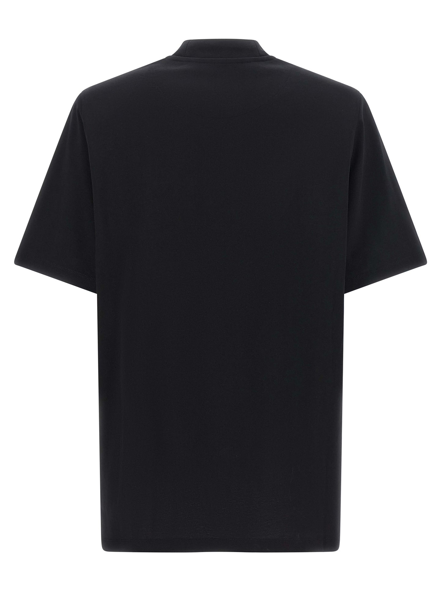 T-Shirt by The Attico for women in cotton black showcases a unassuming silhouette, artfully detailed with a refined mock neckline and unassuming for a sophisticated, contemporary look.