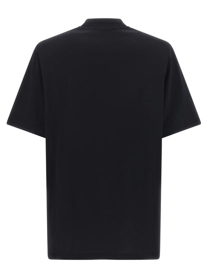 T-Shirt by The Attico for women in cotton black showcases a unassuming silhouette, artfully detailed with a refined mock neckline and unassuming for a sophisticated, contemporary look.