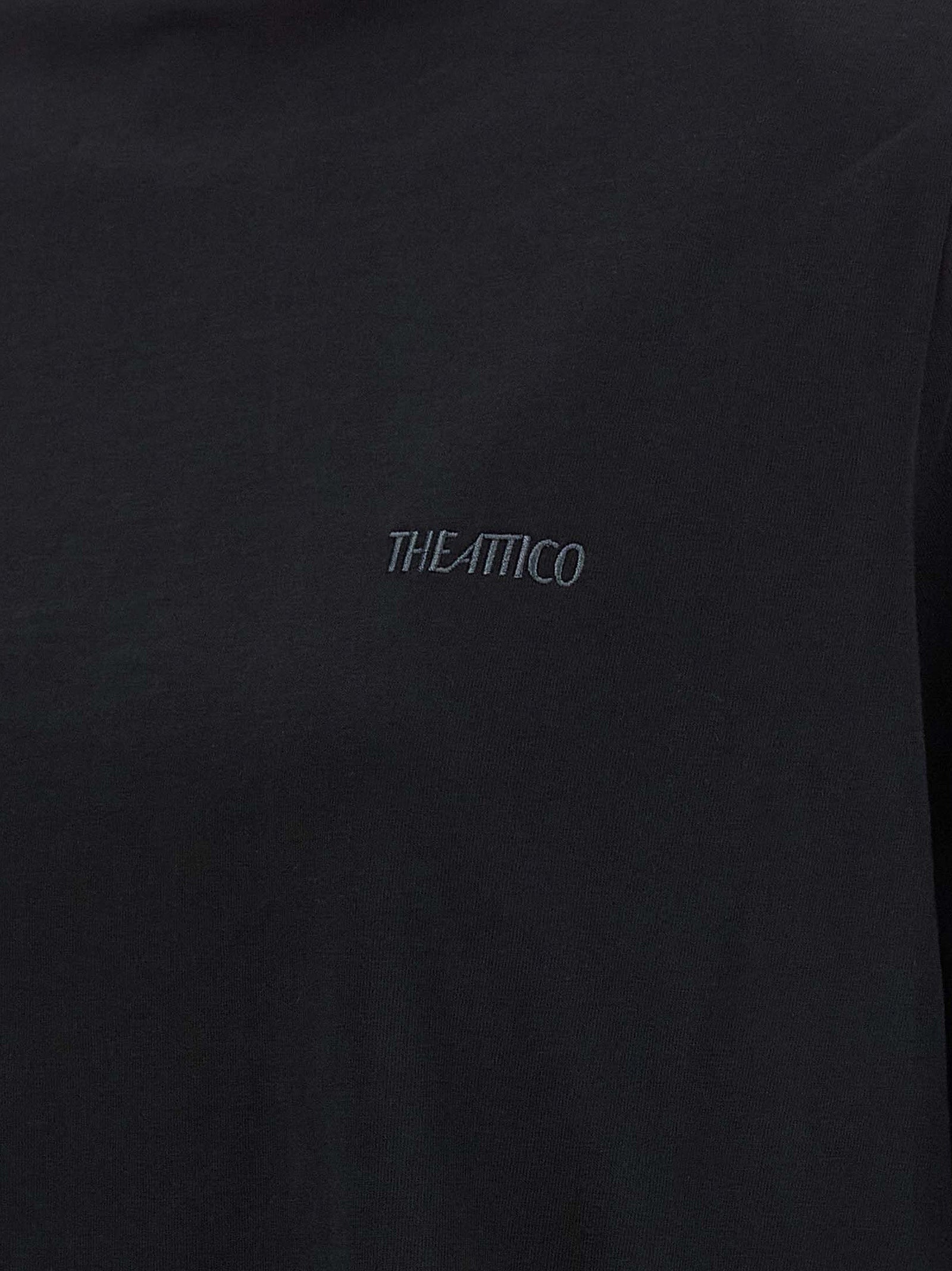 T-Shirt by The Attico for women in cotton black features a plush silhouette, showcasing a sophisticated and for a truly plush finish.