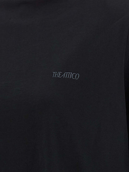 T-Shirt by The Attico for women in cotton black features a plush silhouette, showcasing a sophisticated and for a truly plush finish.