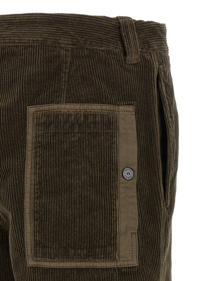 Stone Island Gray Cotton Casual Pants