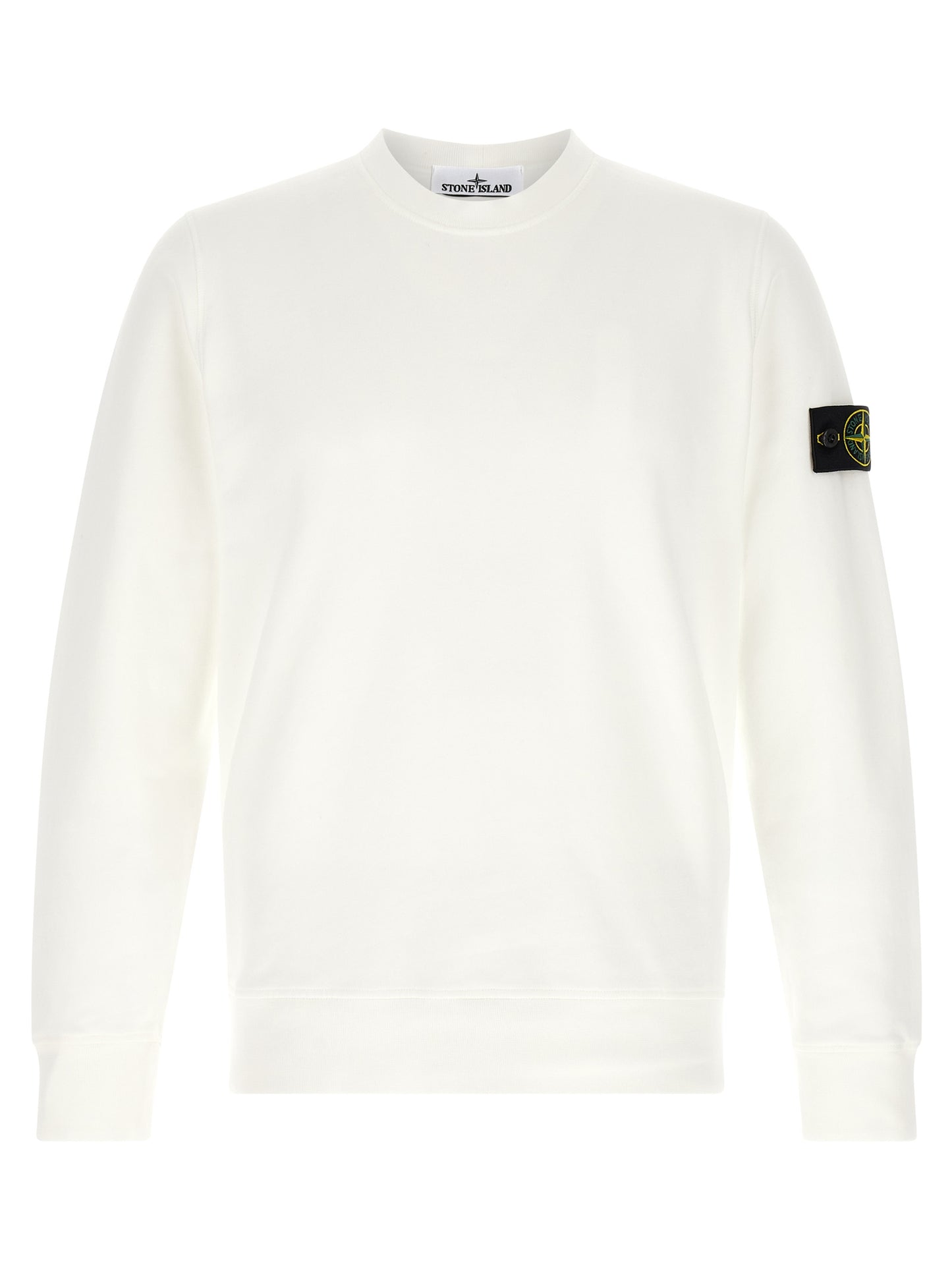 Stone Island White Cotton Sweatshirt