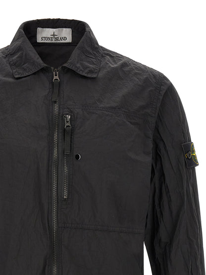 Stone Island Men's Polyamide Overshirt - Black