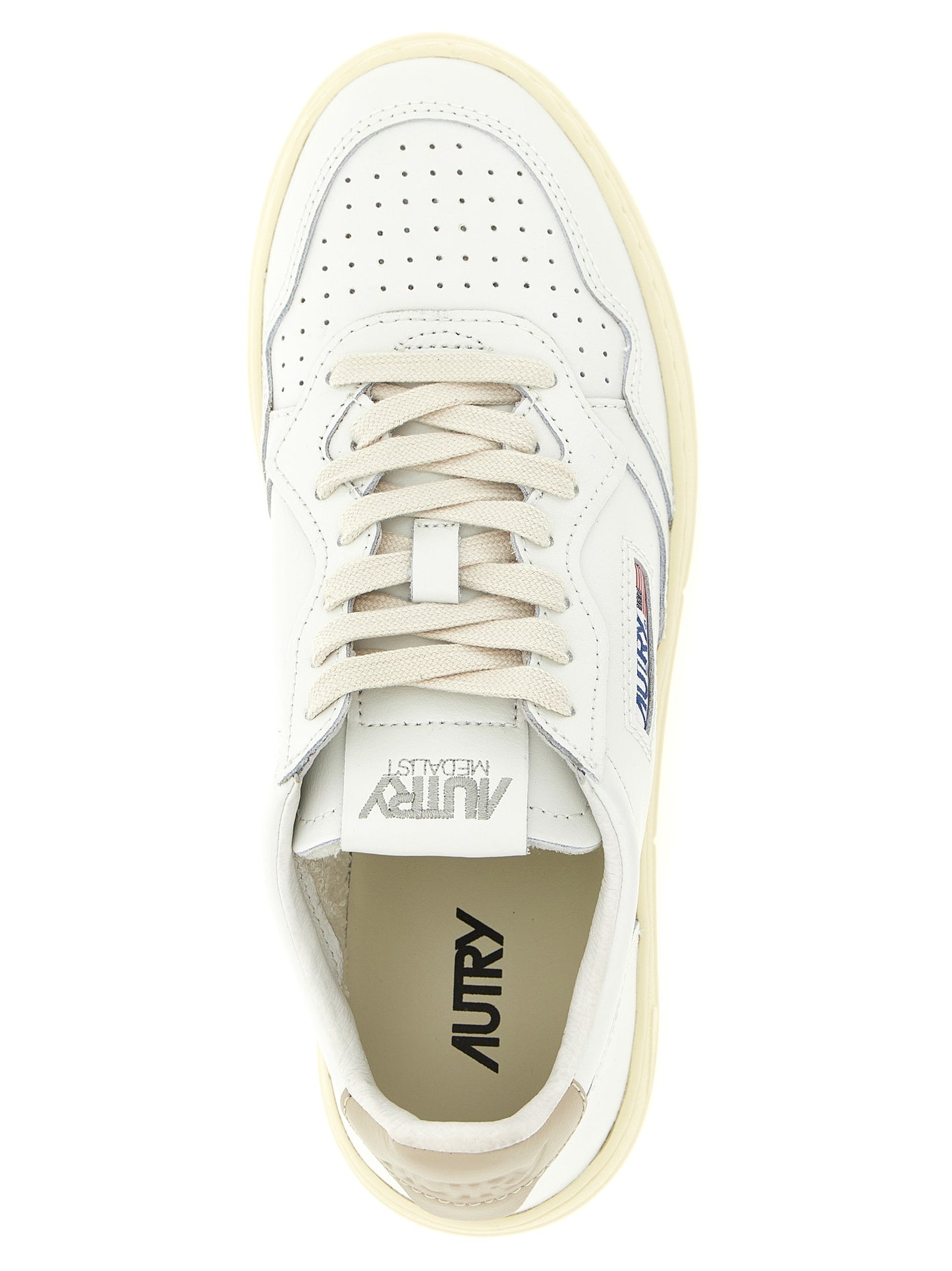 Sneakers by Autry for men in bos taurus cowhide leather beige features an timeless silhouette from the Men's Low Top Tennis Bos Taurus Cowhide Leather Sneakers collection, showcasing a signature low-top tennis style with an timeless finish.