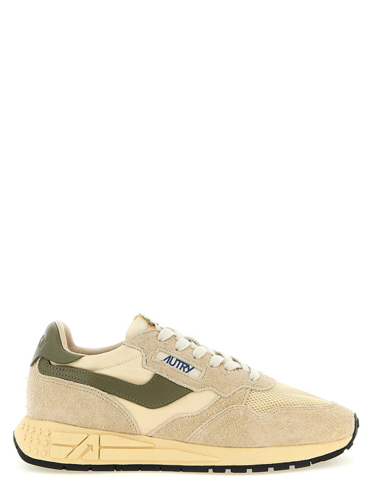 Athletic Sneakers by Autry for men in cotton nylon & suede leather bicolour, beige, cream, green, olive & patterned features an effortless chic silhouette, showcasing the signature athletic style of the Star Men's Athletic Cotton Nylon & Suede Leather Sneakers collection with a truly effortless chic finish.