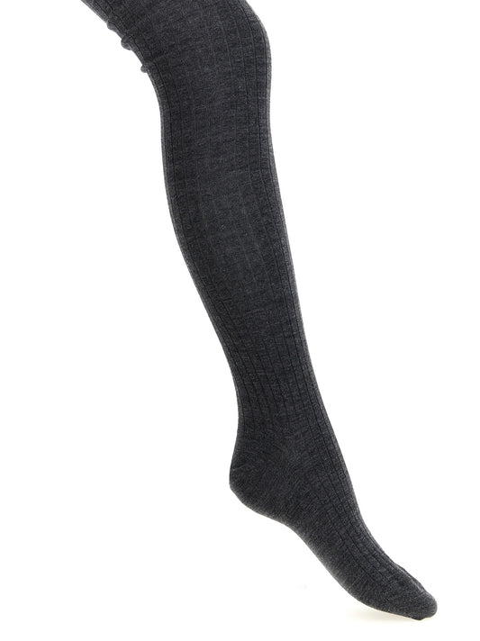 Socks by Jil Sander for women in polyamide wool gray features an stylish silhouette, showcasing the stylish design of this Women's Polyamide Wool Socks with a stylish finish.
