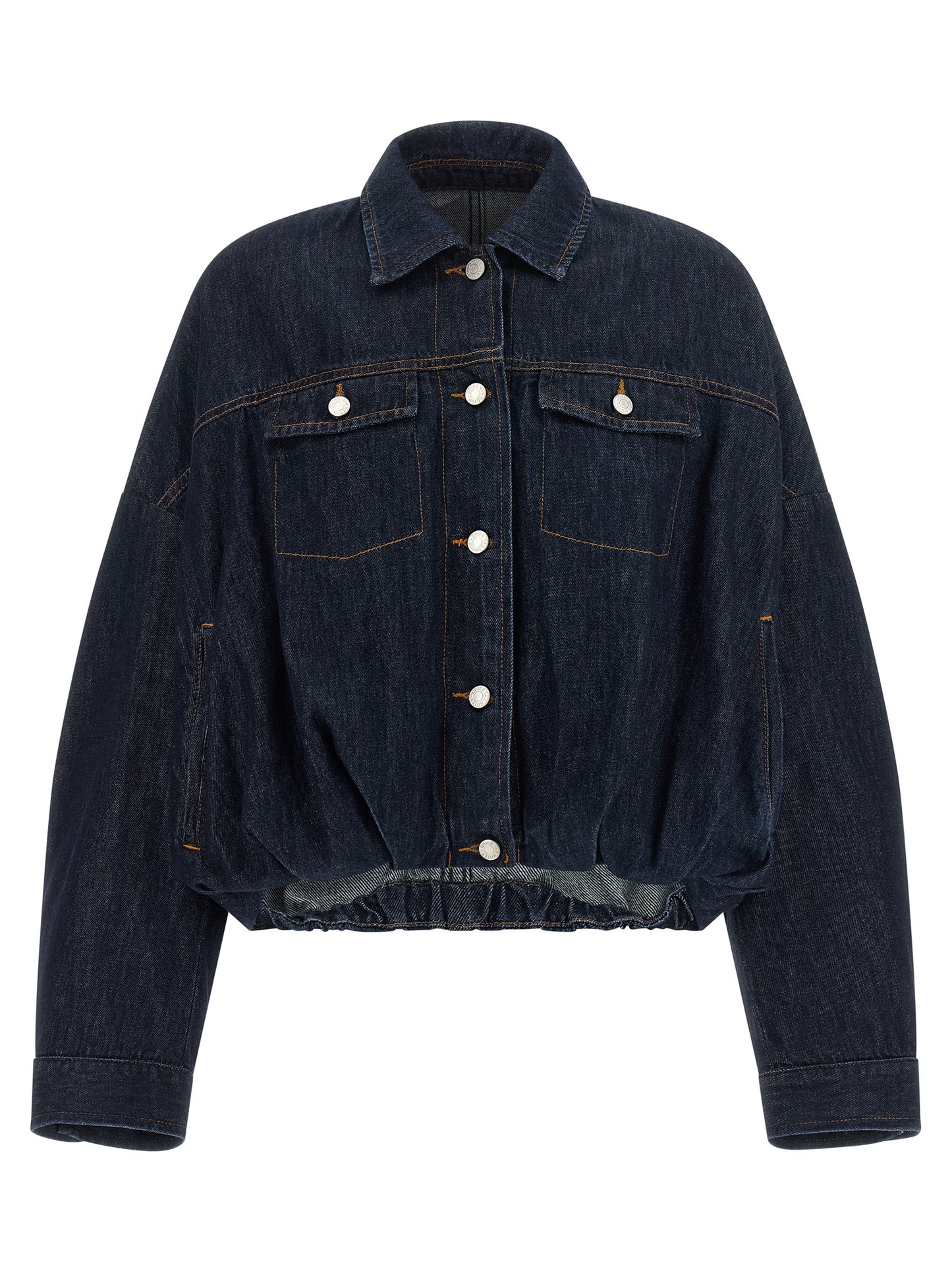 Trucker Jacket by Dries Van Noten for women in denim cotton blue, indigo & silver features a city-ready silhouette, detailed with pockets and a city-ready .
