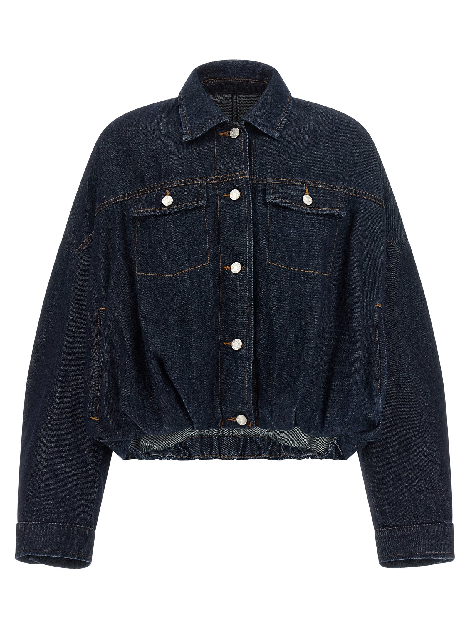 Trucker Jacket by Dries Van Noten for women in denim cotton blue, indigo & silver features a city-ready silhouette, detailed with pockets and a city-ready .