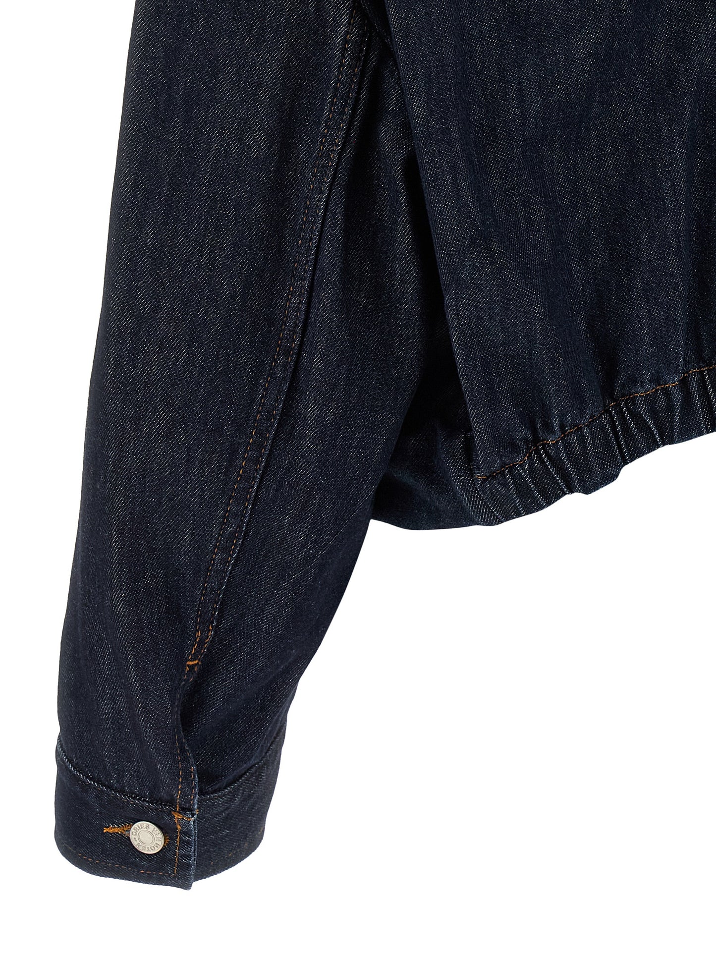 Trucker Jacket by Dries Van Noten for women in denim cotton blue, indigo & silver features an contemporary silhouette, showcasing a sophisticated and contemporary pockets for a truly refined look.