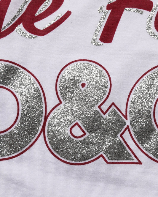 Dolce & Gabbana White Graphic Print Cotton Crew Neck T-shirt