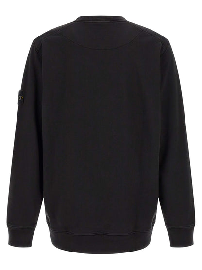 Stone Island Black Cotton Sweatshirt