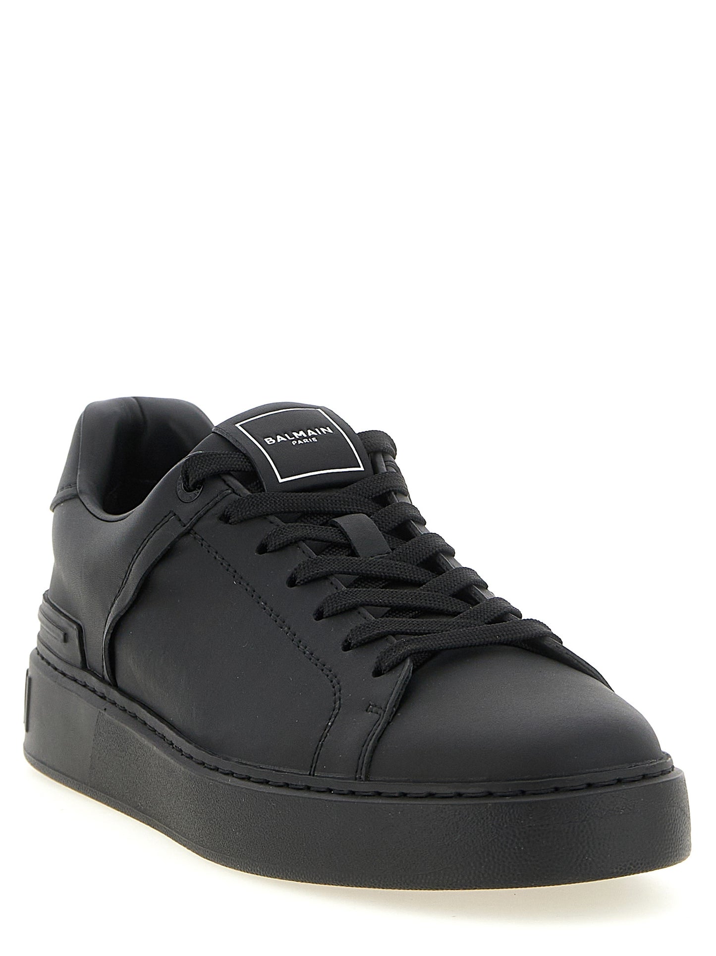Sneakers by Balmain for men in bos taurus calfskin leather black, signature & monogram features an versatile design from the Men's Low Top Bos Taurus Calfskin Leather Sneakers collection, highlighting a versatile low-top style for a premium, high-fashion look.