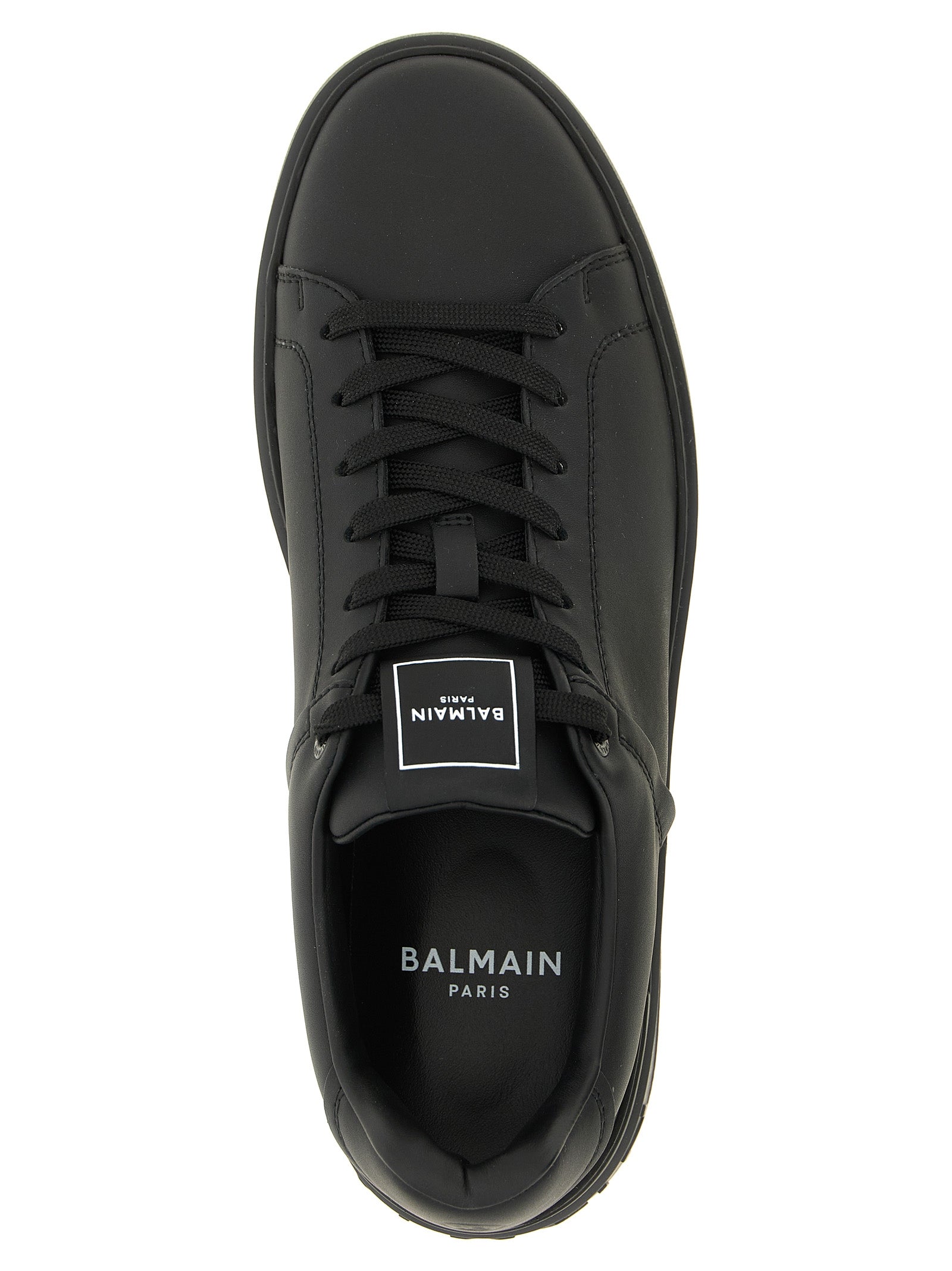 Sneakers by Balmain for men in bos taurus calfskin leather black, signature & monogram features an versatile design from the Men's Low Top Bos Taurus Calfskin Leather Sneakers collection, highlighting a versatile low-top style for a premium, high-fashion look.