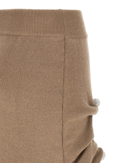 Giuseppe Di Morabito Beige Virgin Wool Long Skirt