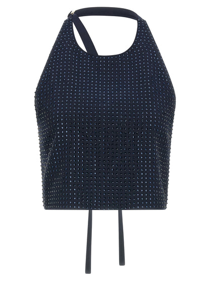 PINKO Blue Polyester Tank Tops