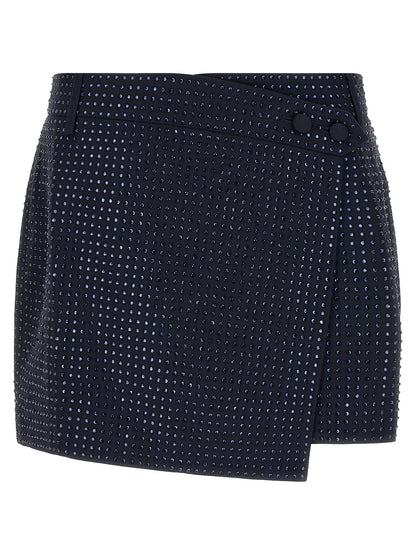 PINKO Blue Polyester Long Skirt