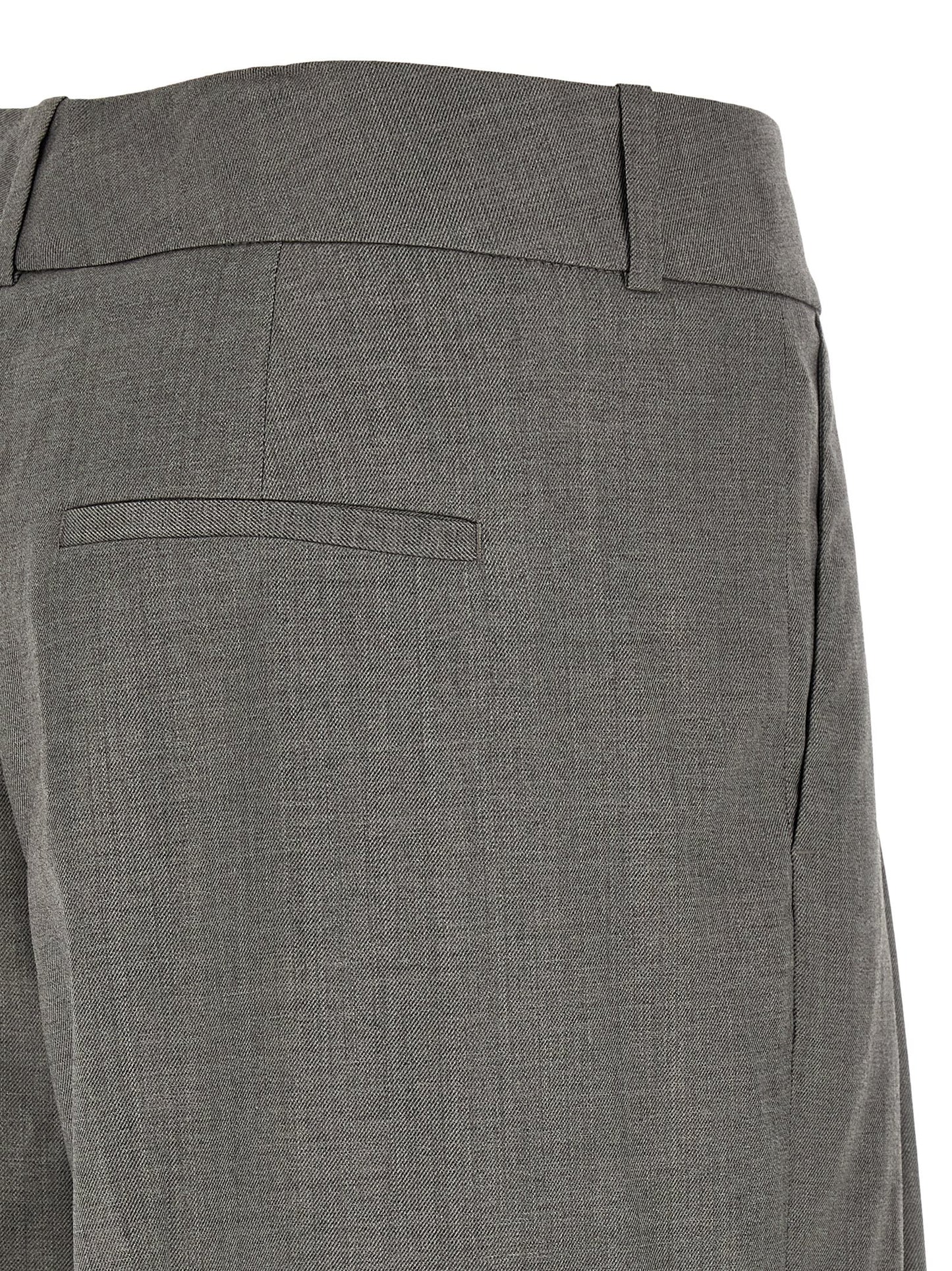 Peserico Gray Virgin Wool Casual Pants