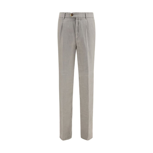 Brunello Cucinelli Gray Linen Casual Pants