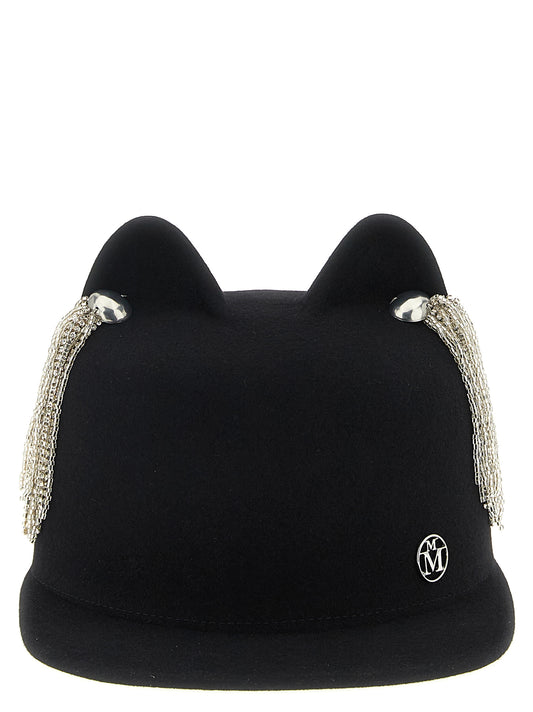 Hat by Maison Michel for women in wool felt & crystal black presents a refined silhouette from the Jamie Wool Felt & Crystal Hat collection, showcasing a refined design that defines modern luxury.