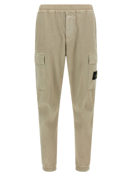 Cargo Pants by Stone Island for men in stretch cotton twill beige features an smart casual tapered-leg and long, expertly tailored with a and smart casual utilitarian details for a sophisticated look.