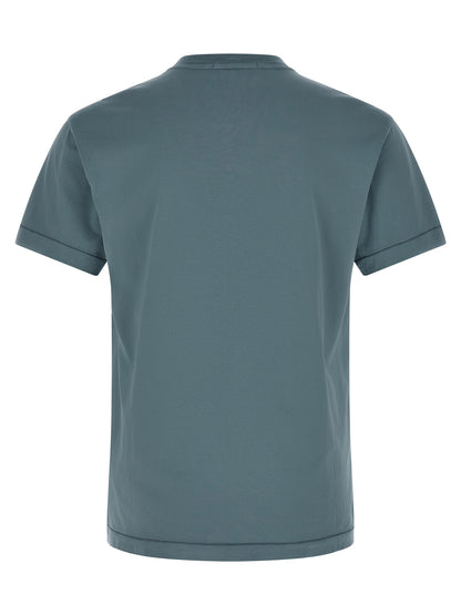Stone Island Blue Cotton T-Shirt