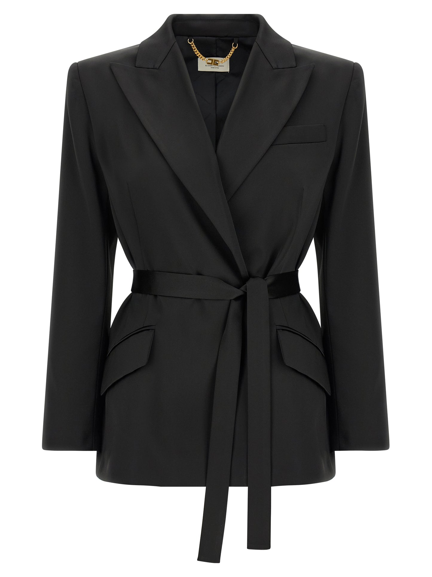 Elisabetta Franchi Black Polyester Blazer