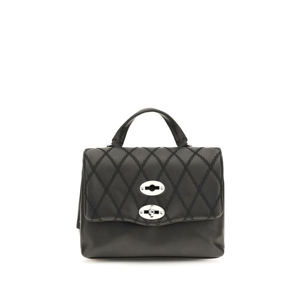 Zanellato Black Calf Leather Bos Taurus Shoulder Bag