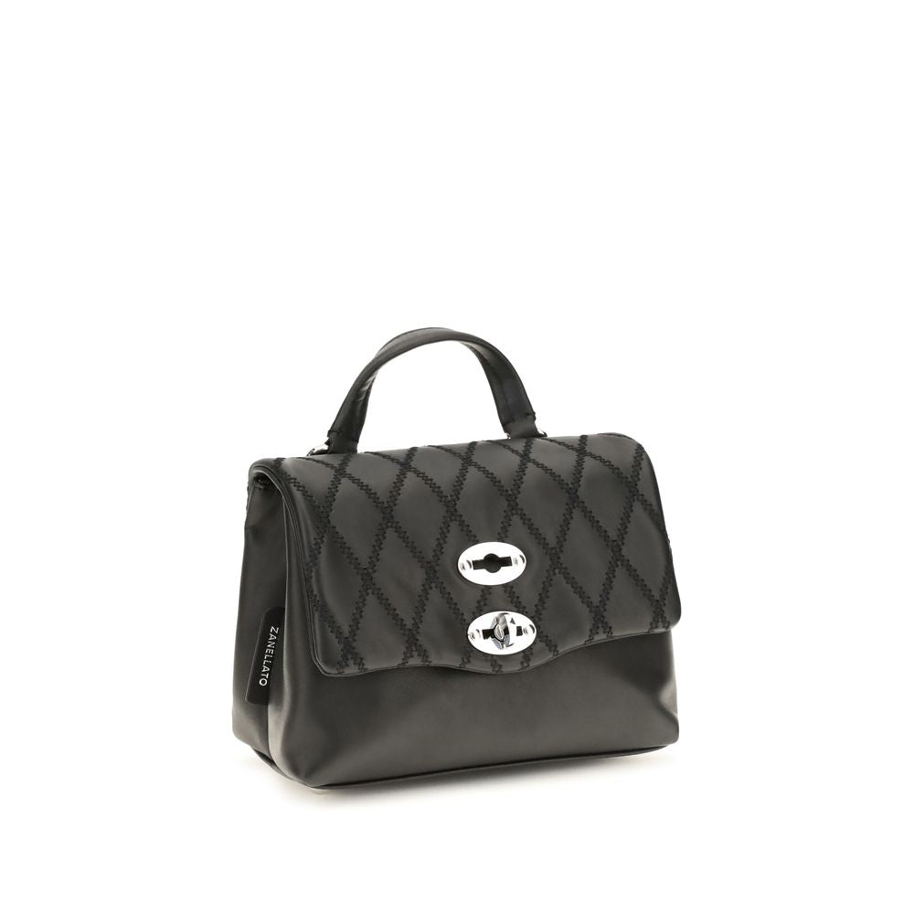 Zanellato Black Calf Leather Bos Taurus Shoulder Bag
