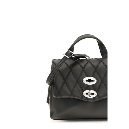 Zanellato Black Calf Leather Bos Taurus Shoulder Bag