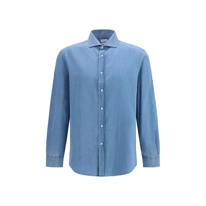 Brunello Cucinelli Blue Denim Shirt
