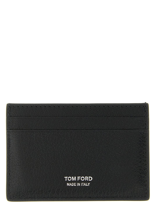 Cardholder Card Case by Tom Ford for men in goatskin leather black & print features an meticulous design, elegantly showcasing the refined Goatskin Leather Cardholder Card Case aesthetic while integrating sophisticated card-organization compact-design.