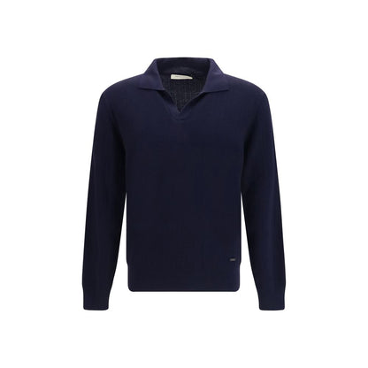 Brooksfield Blue Wool Oves Aries Sweatshirt