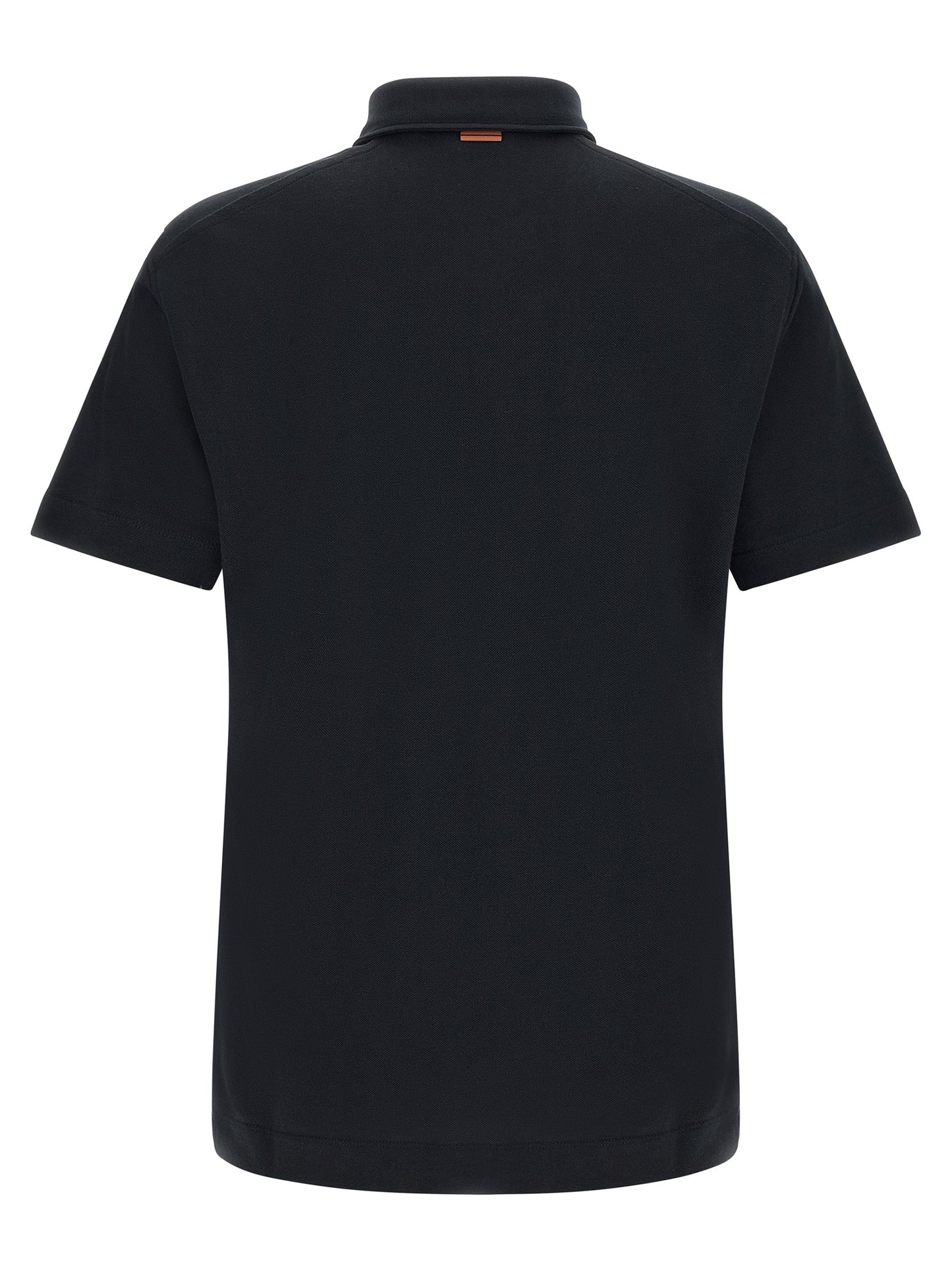 ZEGNA Blue Cotton Polo Shirt