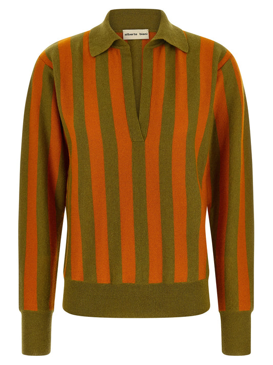 Alberto Biani Multicolor Cashmere Polo Shirt