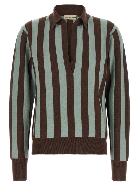 Alberto Biani Multicolor Cashmere Polo Shirt