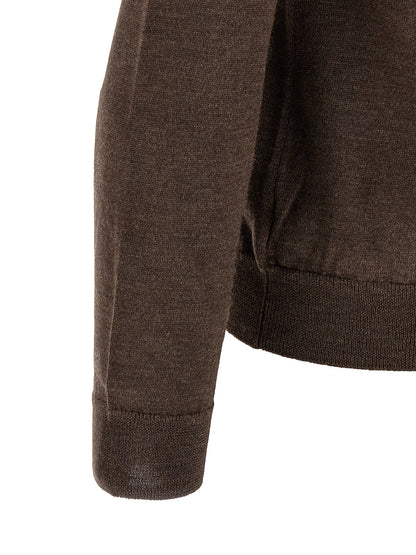 ZANONE Brown Virgin Wool Cardigan