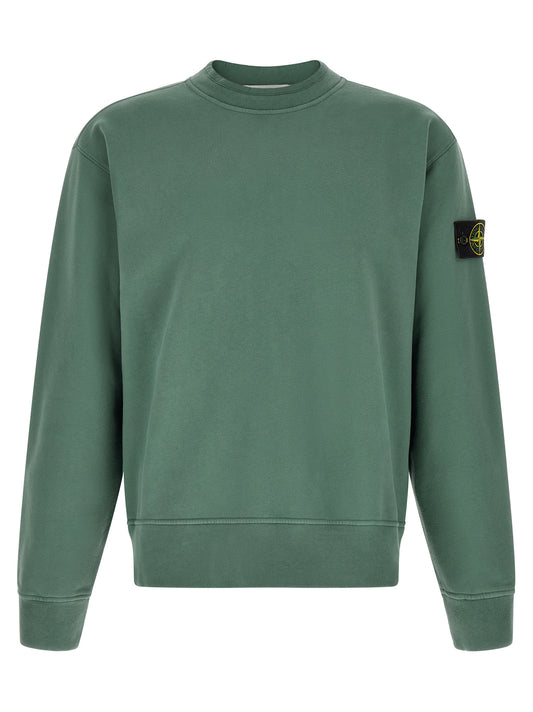 Sweatshirt by Stone Island for men in cotton bicolour, green & rose features a unrivaled silhouette with a refined crew neckline and unrivaled detailing for a sophisticated look.