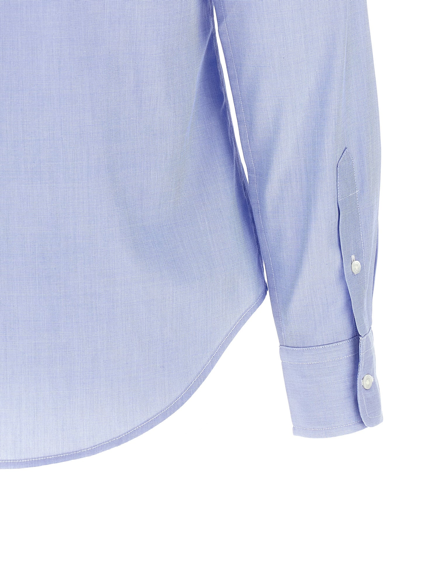 Blouse by Polo Ralph Lauren for women in cotton light-blue features an polished silhouette, showcasing a sophisticated and detail for a truly polished finish.
