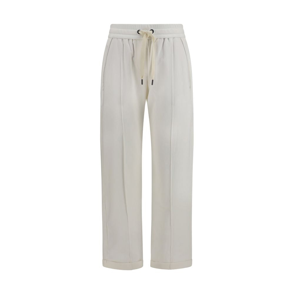 Brunello Cucinelli White Cotton Athletic Pants